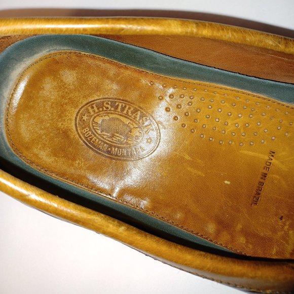 HS Trask Vintage Men's Loafers Buckle & Kilts Chestnut Brown/Dark Tan size:10.5M - Picture 10 of 12